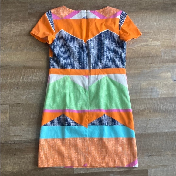 Trina Turk Lincoln Road Museum Colorful Geometric Pattern Dress Size 4 - Picture 7 of 7